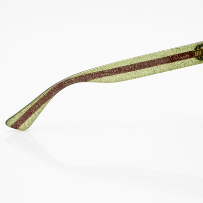 Gucci Glitter Web Interlocking G Round Sunglasses