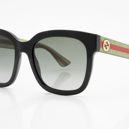 Gucci Glitter Web Interlocking G Round Sunglasses