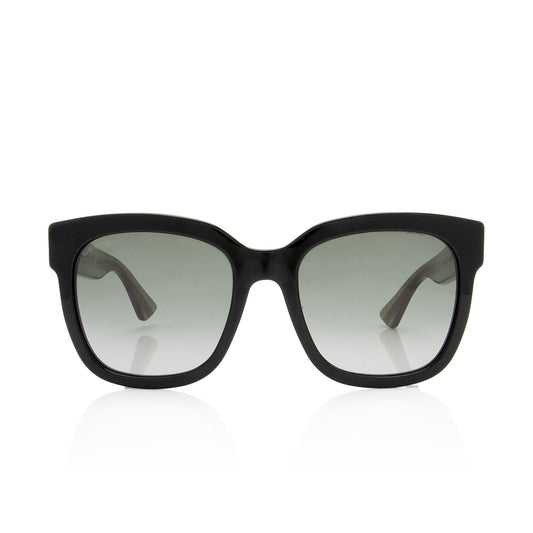 Gucci Glitter Web Interlocking G Round Sunglasses