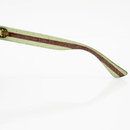 Gucci Glitter Web Interlocking G Round Sunglasses