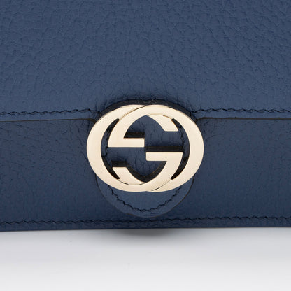 Gucci Grained Calfskin Interlocking G Chain Wallet (SHF-kaCeFG)