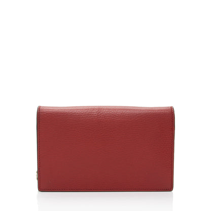 Gucci Grained Calfskin Interlocking G Chain Wallet