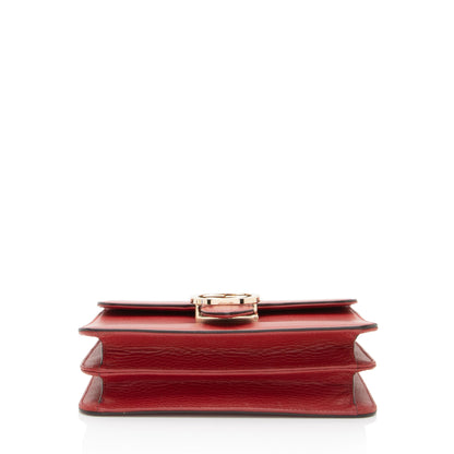 Gucci Grained Calfskin Interlocking G Small Shoulder Bag (SHF-8gS5ns)