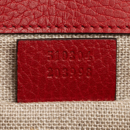 Gucci Grained Calfskin Interlocking G Small Shoulder Bag (SHF-8gS5ns)