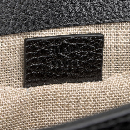 Gucci Grained Calfskin Interlocking G Small Shoulder Bag (SHF-1AVxLZ)