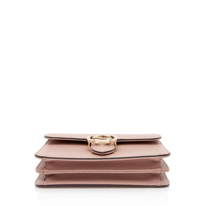 Gucci Grained Calfskin Interlocking G Small Shoulder Bag (SHF-eMNjXX)