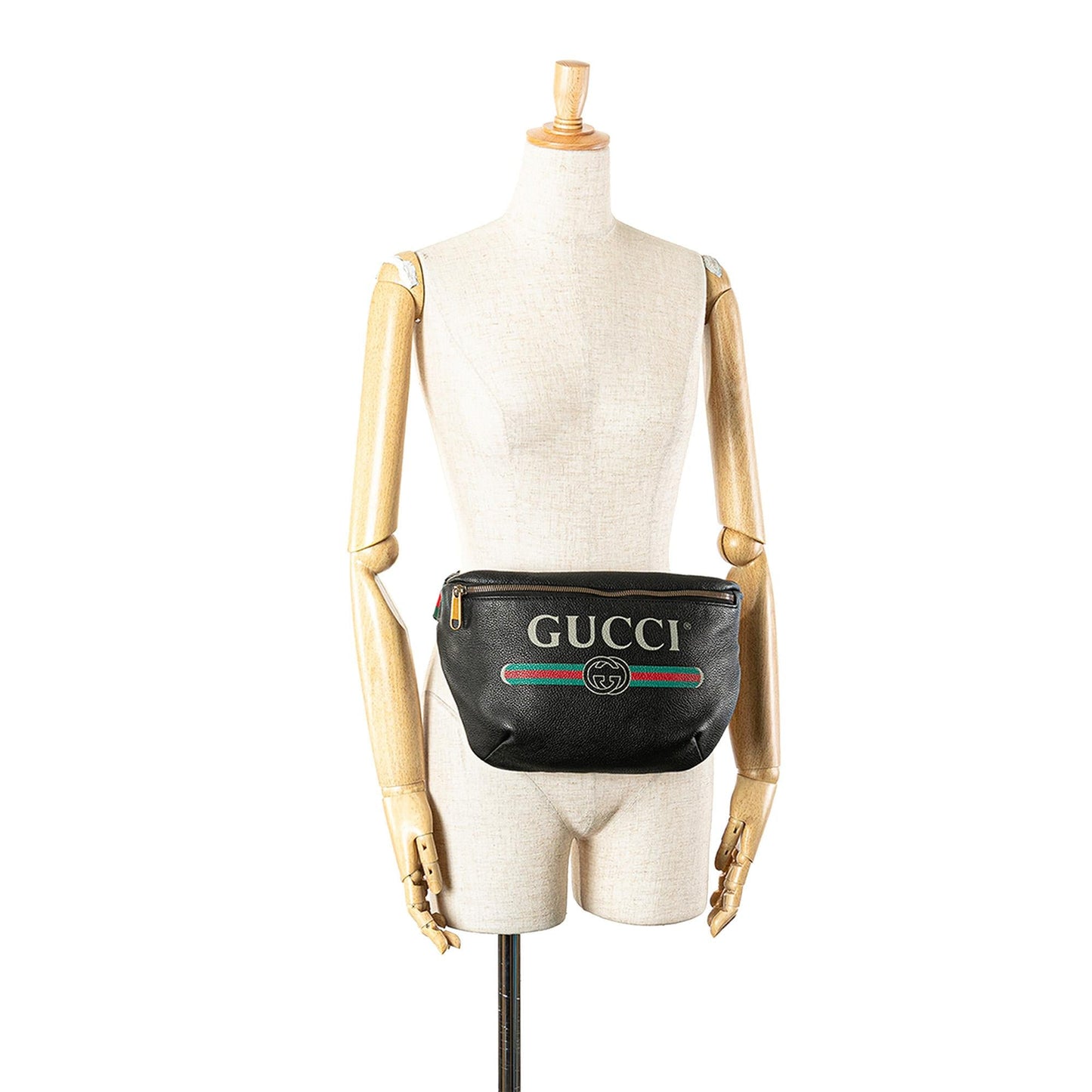 Gucci Grained Calfskin Logo Belt Bag