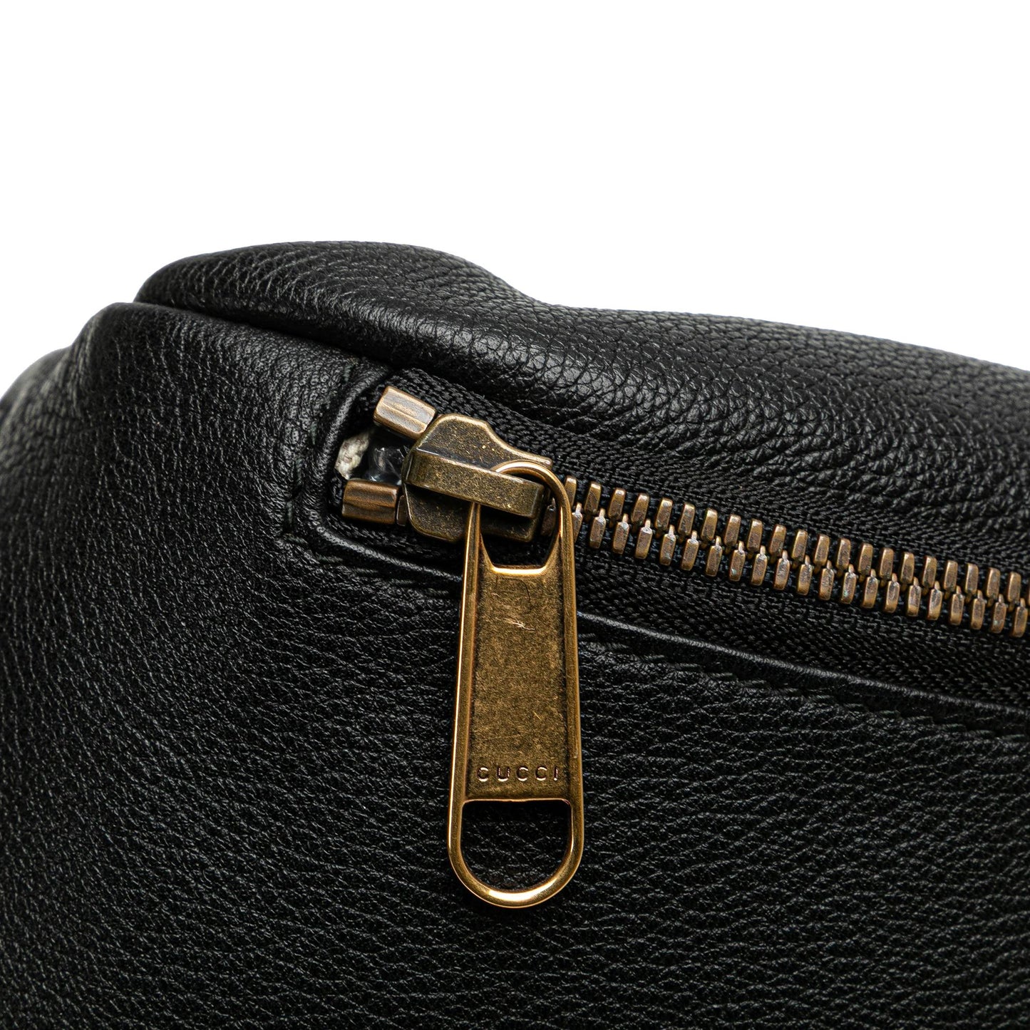 Gucci Grained Calfskin Logo Belt Bag