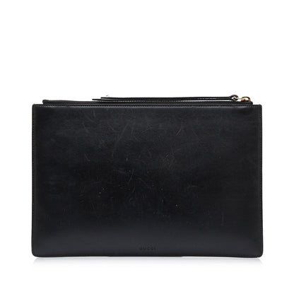 Gucci Gucci Ghost Life is Gucci Leather Clutch Bag (SHG-QPhnpZ)