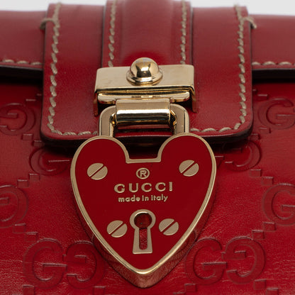 Gucci Guccissima Hearts Double Pocket Satchel (SHF-vNNtte)