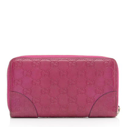 Gucci Guccissima Leather Bree Zip Around Wallet (SHF-s1cU37)