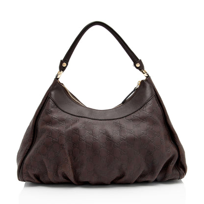 Gucci Guccissima Leather D Ring Medium Hobo (SHF-ppylEJ)