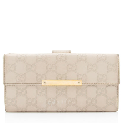 Gucci Guccissima Leather Flap Continental Wallet