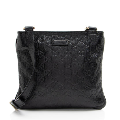 Gucci Guccissima Leather Flat Messenger (SHF-b6Jy3q)
