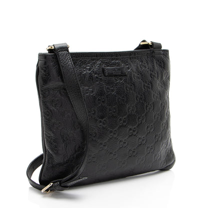 Gucci Guccissima Leather Flat Messenger (SHF-b6Jy3q)