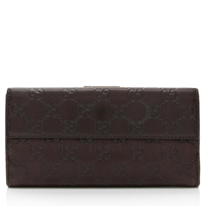 Gucci Guccissima Leather Heart Script Continental Wallet (SHF-oX5I0s)