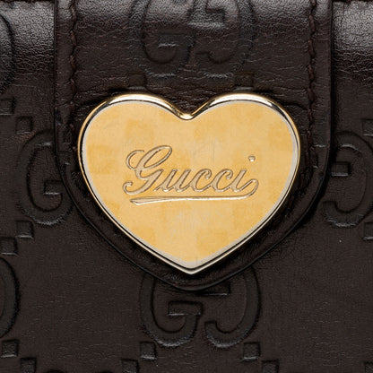 Gucci Guccissima Leather Heart Script Continental Wallet (SHF-RHYBgb)