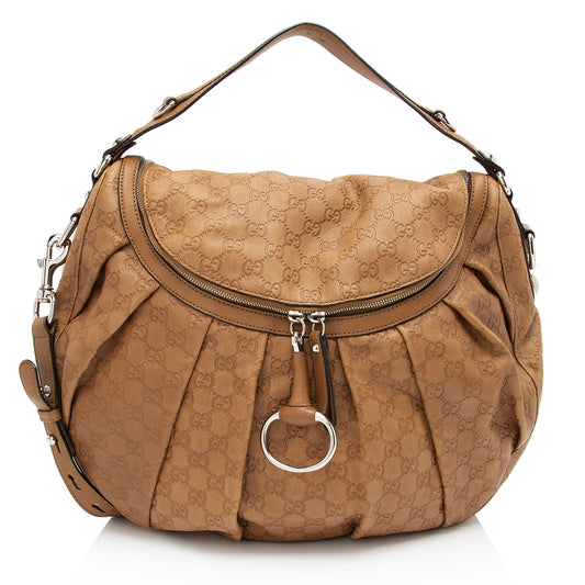 Gucci Guccissima Leather Icon Bit Hobo (SHF-j0CGTS)