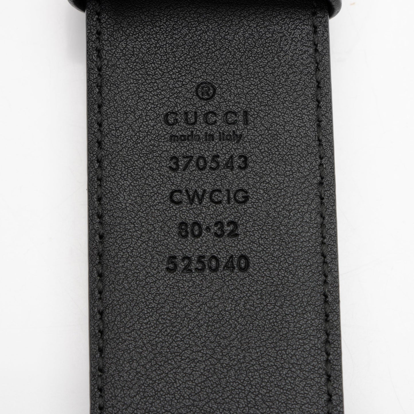 Gucci Guccissima Leather Interlocking G Belt - Size 32 / 80