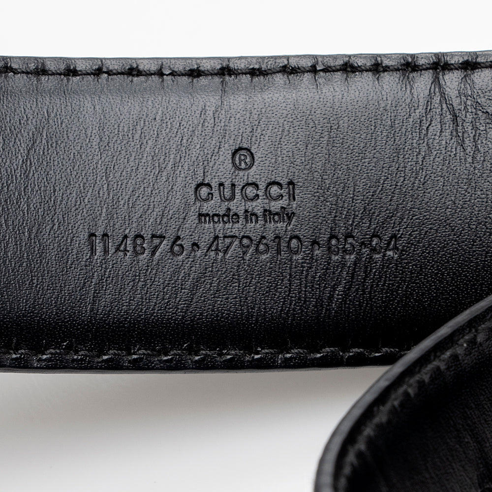 Gucci Guccissima Leather Interlocking G Belt - Size 34 / 85 (SHF-21349)