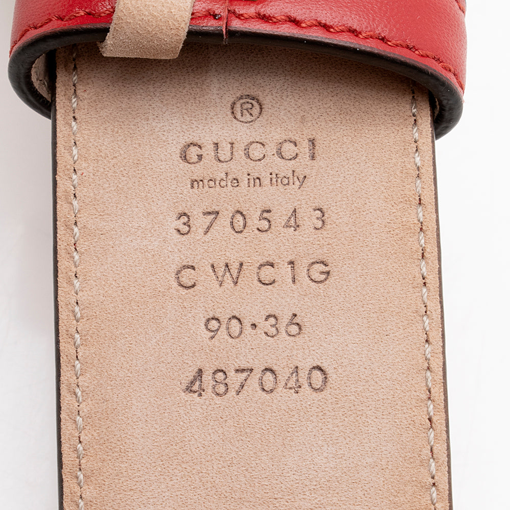 Gucci Guccissima Leather Interlocking G Belt - Size 36 / 90 (SHF-21171)