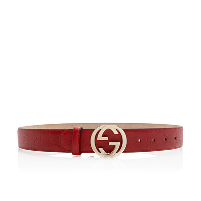 Gucci Guccissima Leather Interlocking G Belt - Size 36 / 90 (SHF-21171)