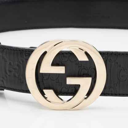 Gucci Guccissima Leather Interlocking G Belt - Size 36 / 90 (SHF-uFWGGE)