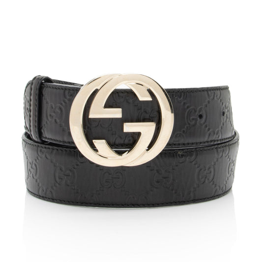 Gucci Guccissima Leather Interlocking G Belt - Size 36 / 90 (SHF-uFWGGE)