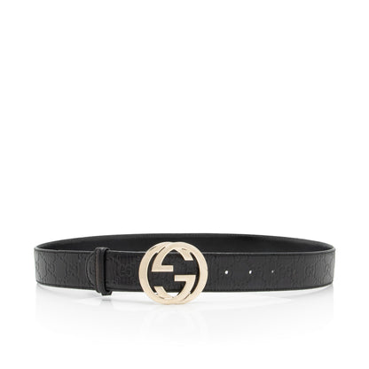 Gucci Guccissima Leather Interlocking G Belt - Size 36 / 90 (SHF-uFWGGE)