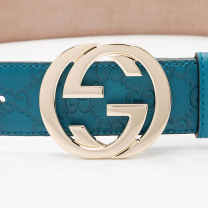Gucci Guccissima Leather Interlocking G Belt - Size 36 / 90