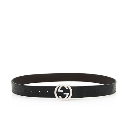 Gucci Guccissima Leather Interlocking G Belt - Size 38 / 95 (SHF-19971)