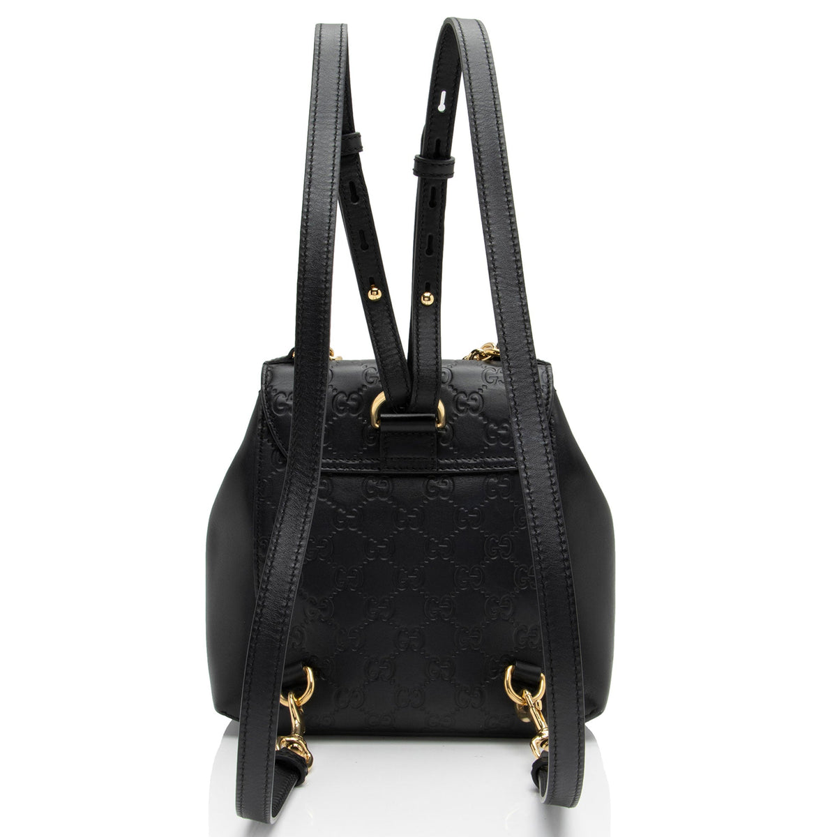 Gucci Guccissima Leather Padlock Backpack