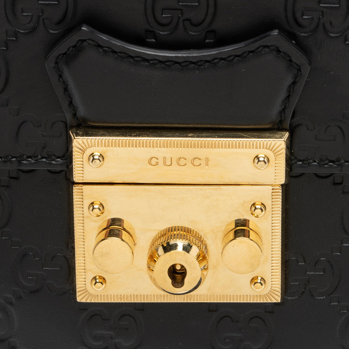 Gucci Guccissima Leather Padlock Backpack