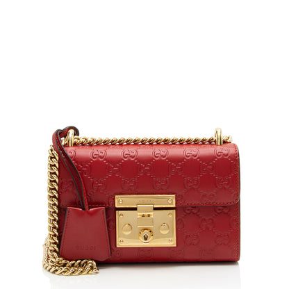 Gucci Guccissima Leather Padlock Small Shoulder Bag (SHF-SFYeCH)