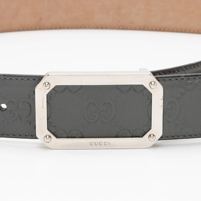 Gucci Guccissima Leather Signature Belt - Size 34 / 85