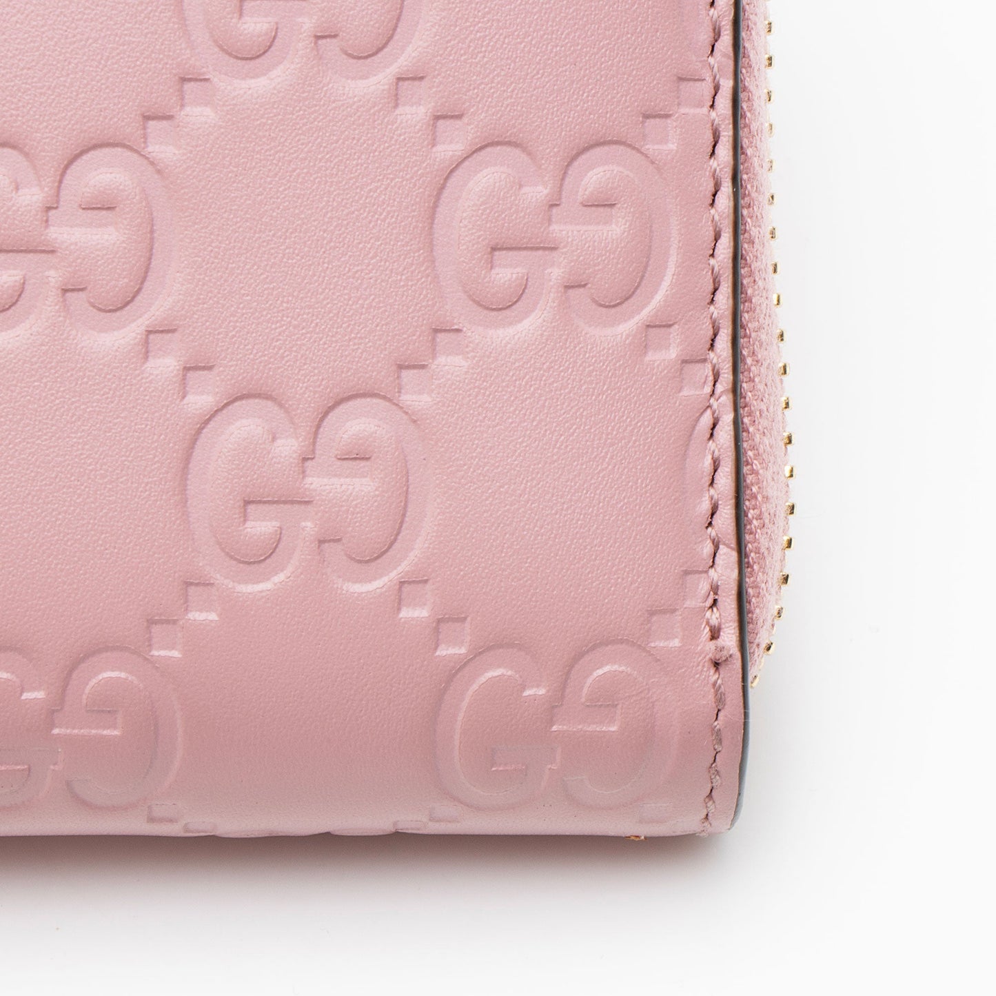 Gucci Guccissima Leather Signature Zip Around Wallet