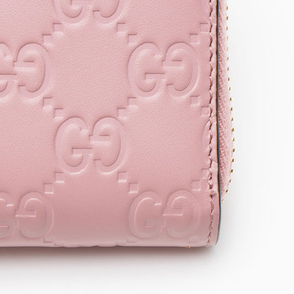 Gucci Guccissima Leather Signature Zip Around Wallet
