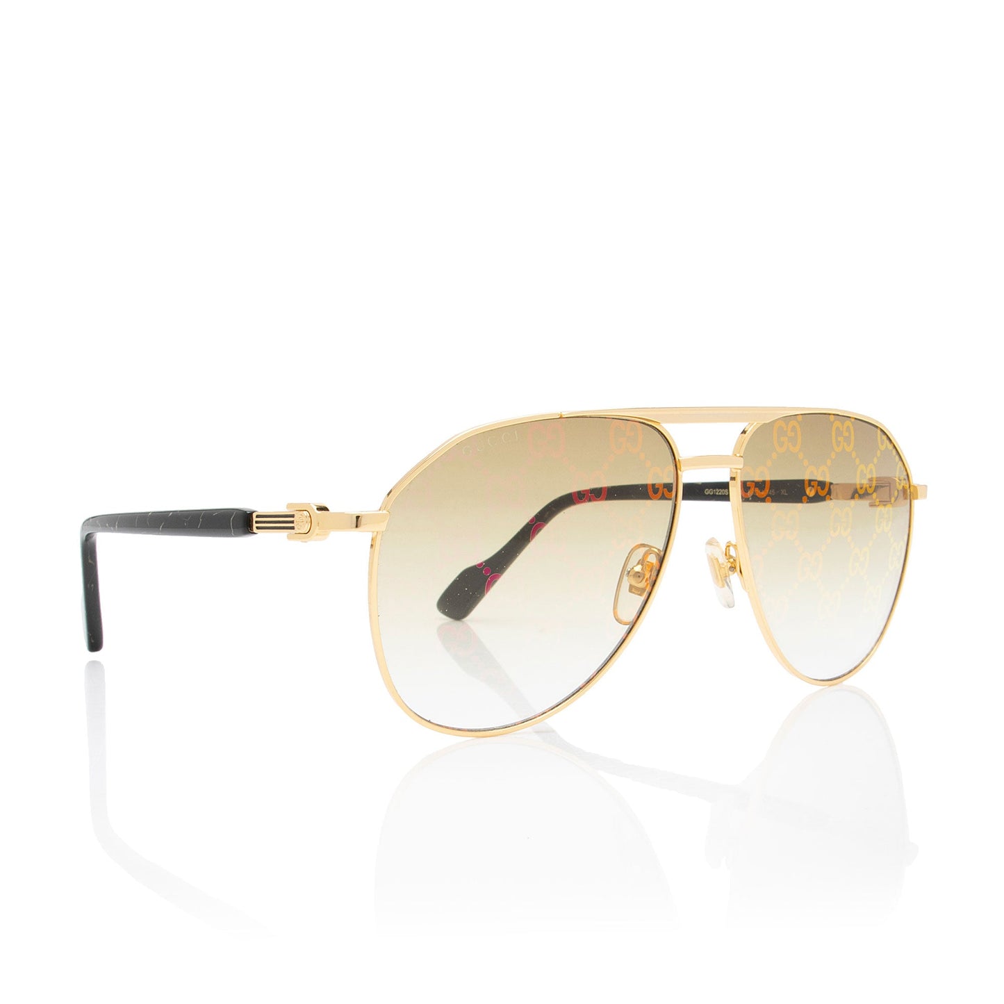 Gucci Guccissima Lens Aviator Sunglasses
