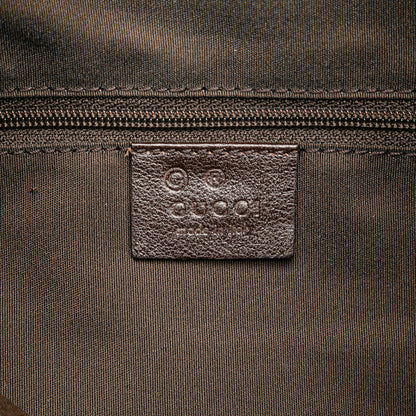 Gucci Guccissima Trimmed Canvas Shoulder Bag
