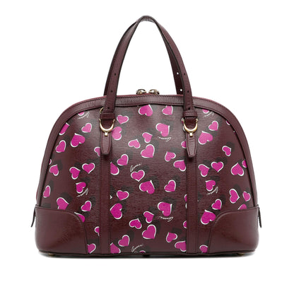 Gucci Heartbeat Leather Dome Satchel (SHG-iR5q9e)