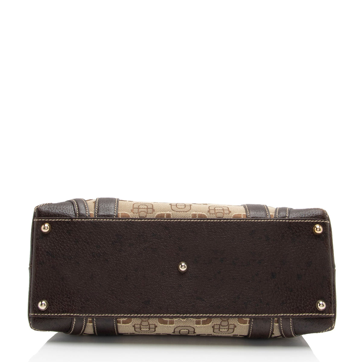 Gucci Horsebit Canvas Shoulder Bag (SHF-t8v4XG)
