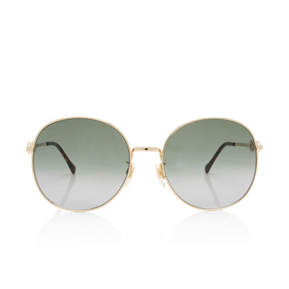 Gucci Horsebit Oversized Round Sunglasses