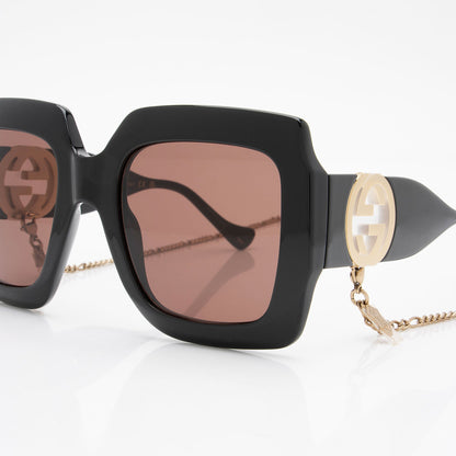 Gucci Interlocking G Chain Square Sunglasses