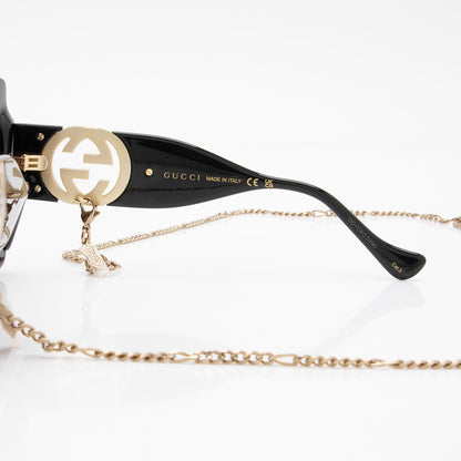 Gucci Interlocking G Chain Square Sunglasses