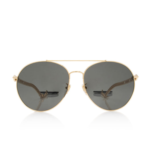 Gucci Interlocking G Charm Chain Aviator Sunglasses (SHF-XlxBEH)