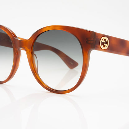 Gucci Interlocking G Round Cat Eye Sunglasses (SHF-lXHDdP)