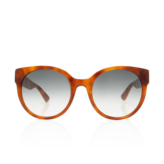 Gucci Interlocking G Round Cat Eye Sunglasses (SHF-lXHDdP)