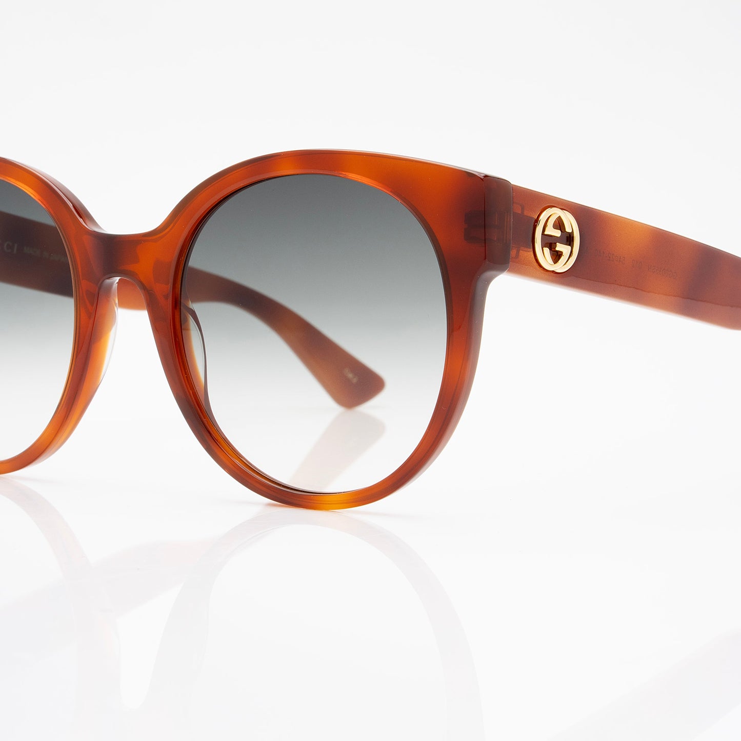 Gucci Interlocking G Round Cat Eye Sunglasses (SHF-mUFVDK)