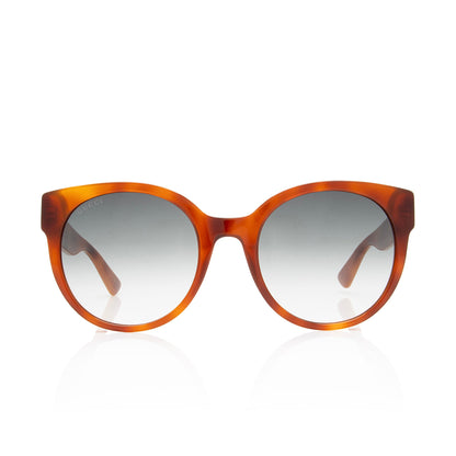 Gucci Interlocking G Round Cat Eye Sunglasses (SHF-mUFVDK)