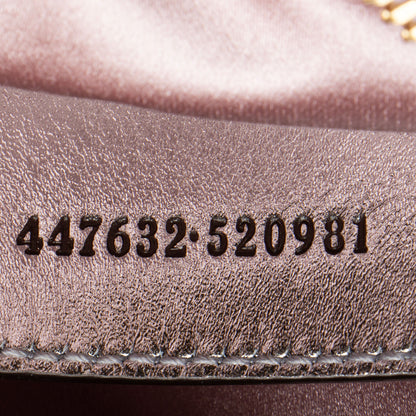 Gucci Matelasse Padded Iridescent Leather GG Marmont Small Camera Bag